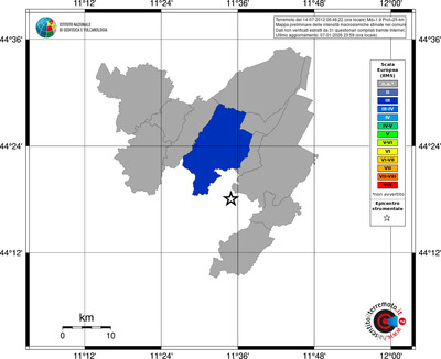 Mappa EMS - territori comuni