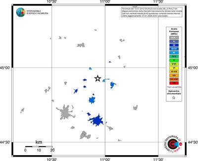 Mappa EMS - territori località