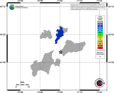 Mappa EMS - territori comuni