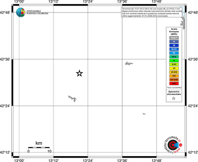 Mappa EMS - territori località