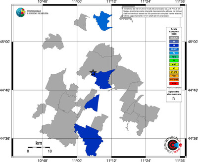 Mappa EMS - territori comuni