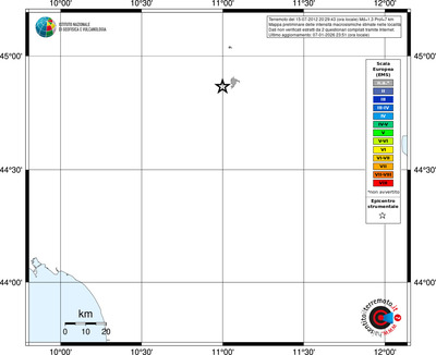 Mappa EMS - territori località