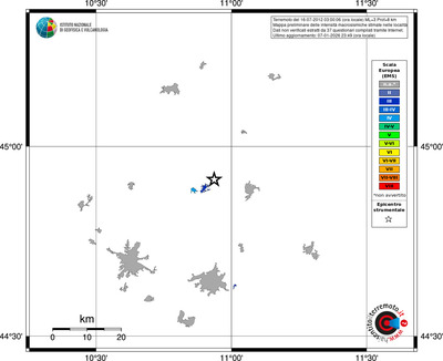 Mappa EMS - territori località