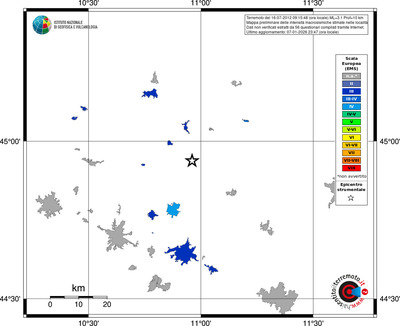 Mappa EMS - territori località