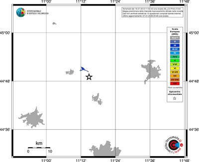 Mappa EMS - territori località