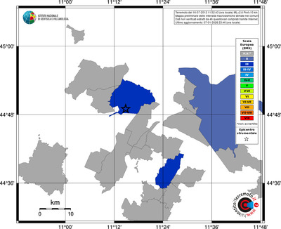 Mappa EMS - territori comuni