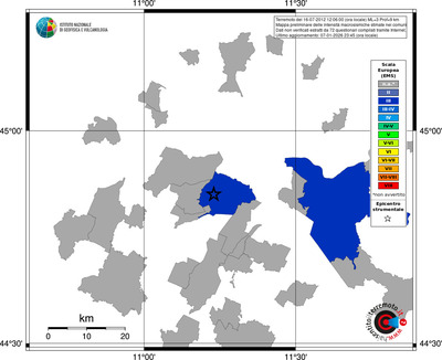 Mappa EMS - territori comuni