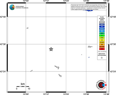 Mappa EMS - territori località