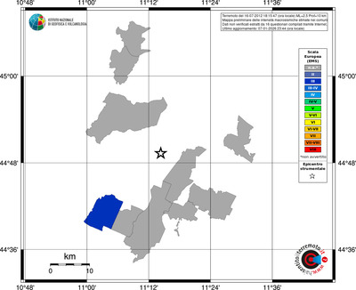 Mappa EMS - territori comuni