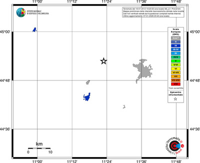 Mappa EMS - territori località