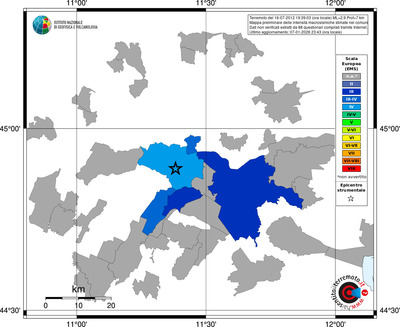 Mappa EMS - territori comuni