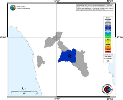 Mappa EMS - territori comuni