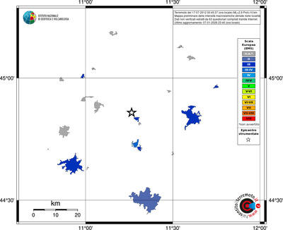 Mappa EMS - territori località