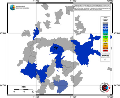 Mappa EMS - territori comuni