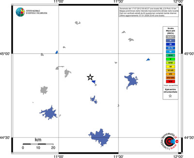 Mappa MCS - territori località