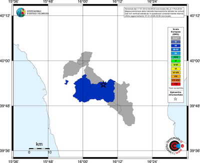 Mappa EMS - territori comuni
