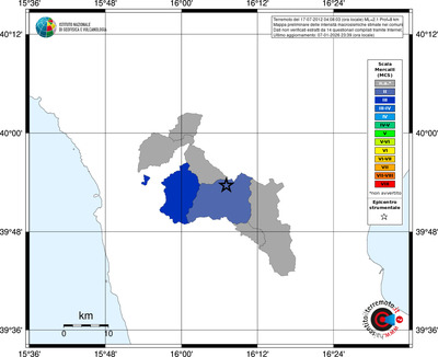 Mappa MCS - territori comuni