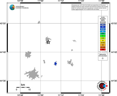 Mappa EMS - territori località