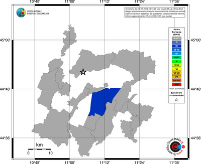 Mappa EMS - territori comuni