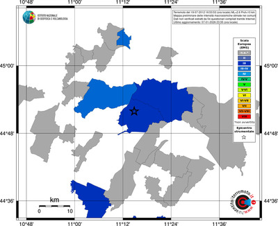 Mappa EMS - territori comuni