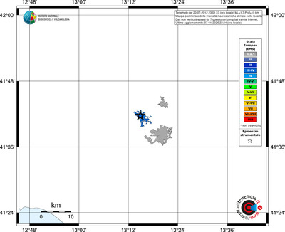 Mappa EMS - territori località
