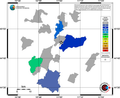 Mappa EMS - territori comuni