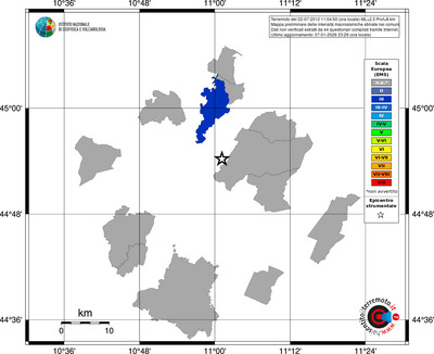 Mappa EMS - territori comuni