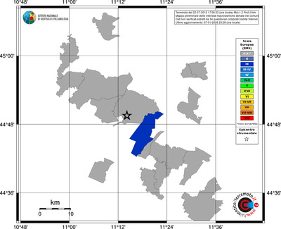 Mappa EMS - territori comuni