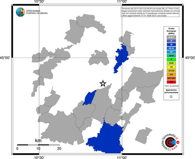 Mappa EMS - territori comuni