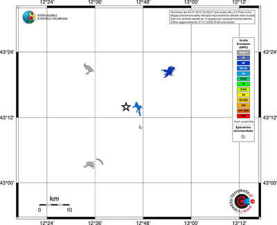 Mappa EMS - territori località