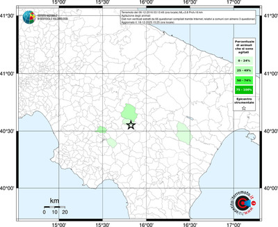 Mappa territorio comunale con almeno 3 questionari