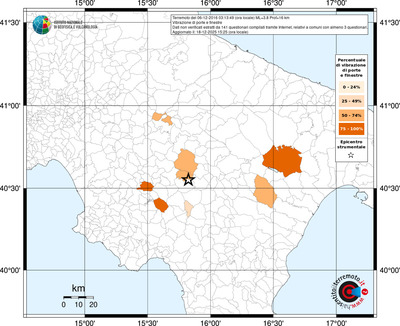 Mappa territorio comunale con almeno 3 questionari