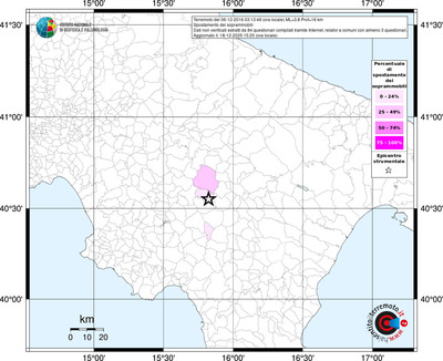 Mappa territorio comunale con almeno 3 questionari