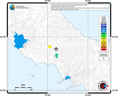 Mappa EMS riferita ai limiti comunali