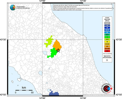 Mappa MCS riferita ai limiti comunali