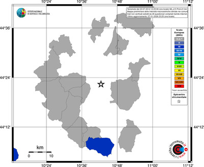 Mappa EMS - territori comuni