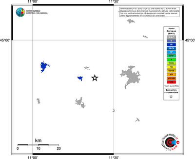Mappa EMS - territori località