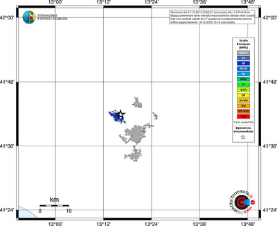 Mappa EMS - territori località