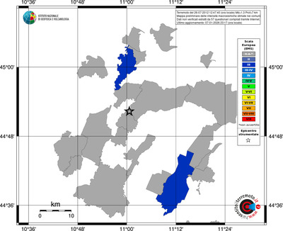 Mappa EMS - territori comuni