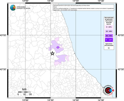 Mappa territorio comunale con almeno 3 questionari