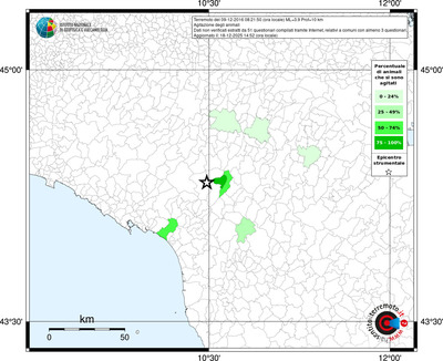 Mappa territorio comunale con almeno 3 questionari