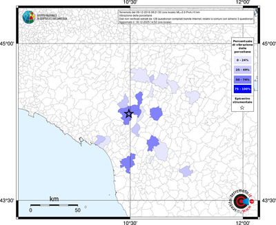 Mappa territorio comunale con almeno 3 questionari