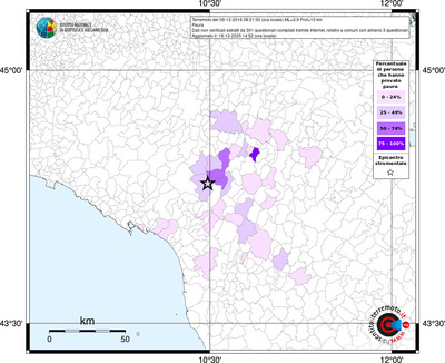Mappa territorio comunale con almeno 3 questionari