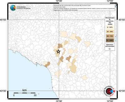 Mappa territorio comunale con almeno 3 questionari