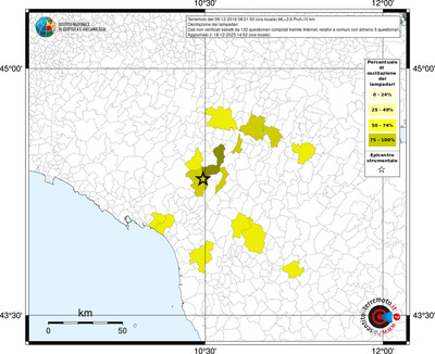 Mappa territorio comunale con almeno 3 questionari