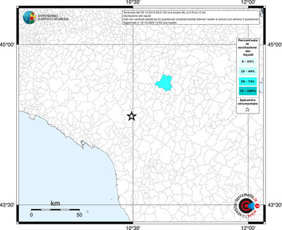 Mappa territorio comunale con almeno 3 questionari
