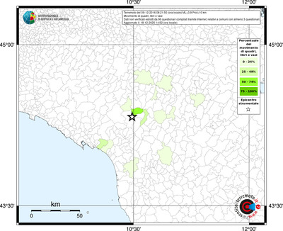 Mappa territorio comunale con almeno 3 questionari