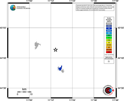 Mappa EMS - territori località