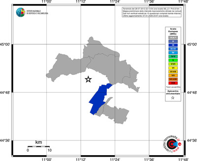 Mappa EMS - territori comuni