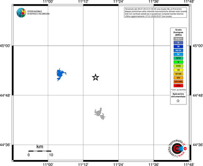 Mappa EMS - territori località